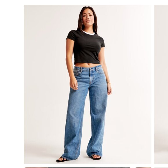 Abercrombie & Fitch Denim - NWT Abercrombie The Ultra Loose Low Rise Curve Love Jeans Medium Wash Sz 26 / 2